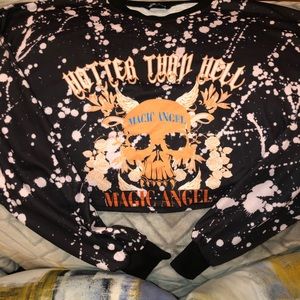 Shein skull crop top Sz Small